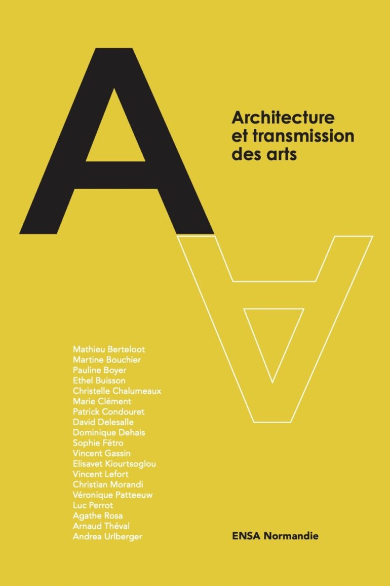 Parution- Architecture et transmission des arts