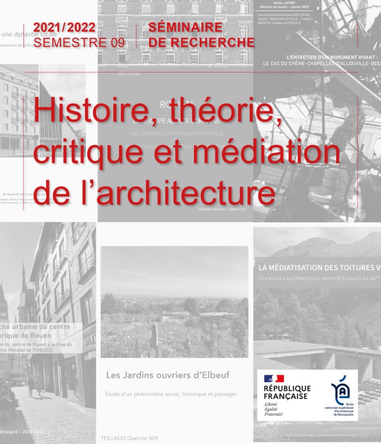 Histoire, théorie, critique et médiation de l’architecture