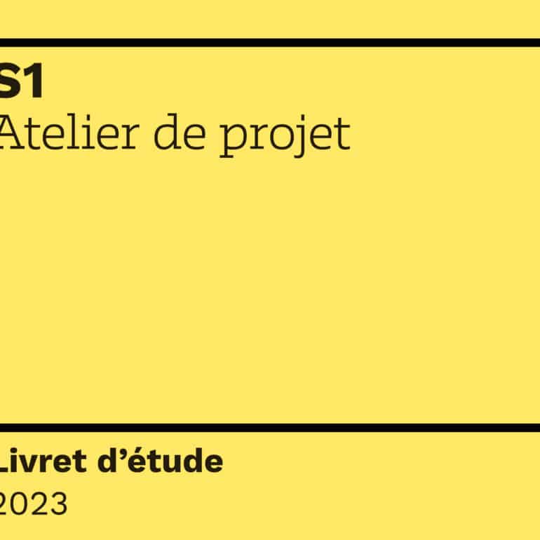 Parution – <i> Atelier de projet de 1re année </i>