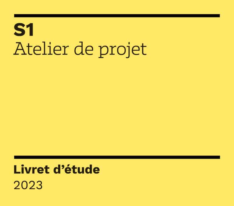 Parution – <i> Atelier de projet de 1re année S1 </i>