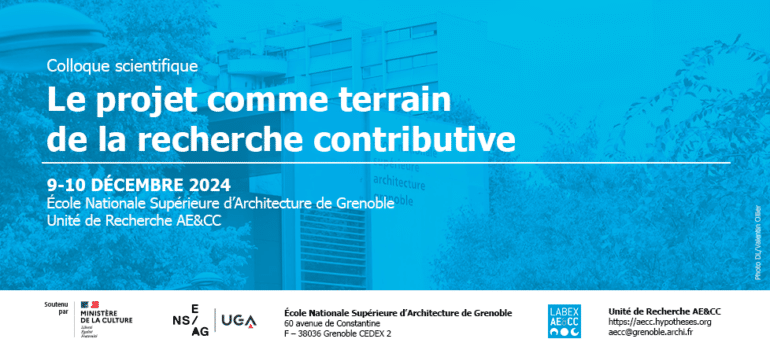 Colloque – « Le projet comme terrain de la recherche contributive »