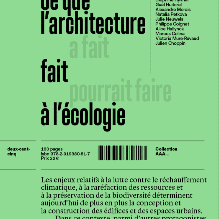 Ce que l’architecture fait à l’écologie