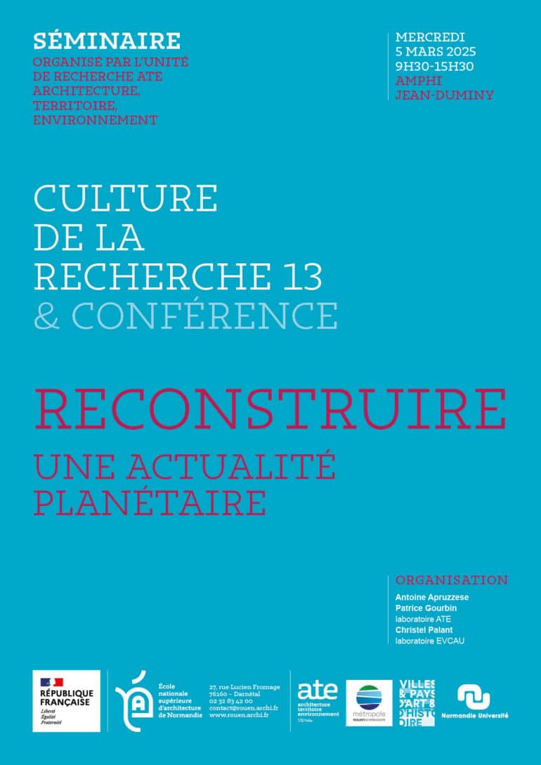 Séminaire – Culture de la recherche 13 + Conférence