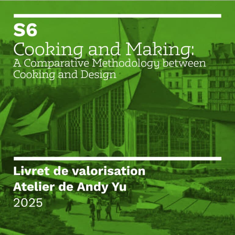 Cooking and Making : A Comparative Methodology between Cooking and Design