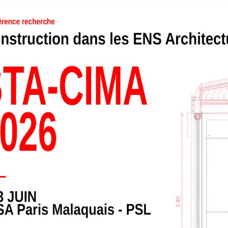 Conférence Recherche en construction – STA-CIMA 2026